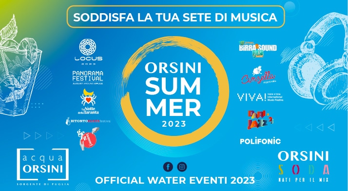 Orsini Summer: tutti gli appuntamenti con Acqua Orsini all’insegna del divertimento e della musica